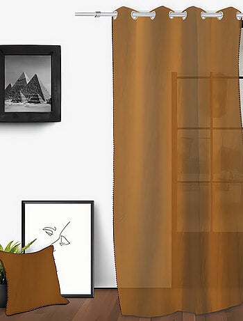 Voile oeillets en coton lavé SPIRIT blanc, par Soleil d'Ocre