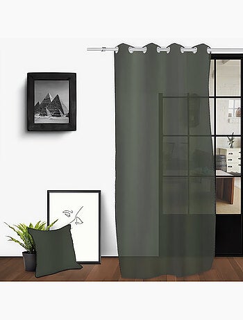 Voile oeillets en coton lavé SPIRIT blanc, par Soleil d'Ocre