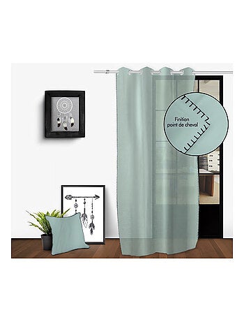 Voile oeillets en coton lavé SPIRIT blanc, par Soleil d'Ocre