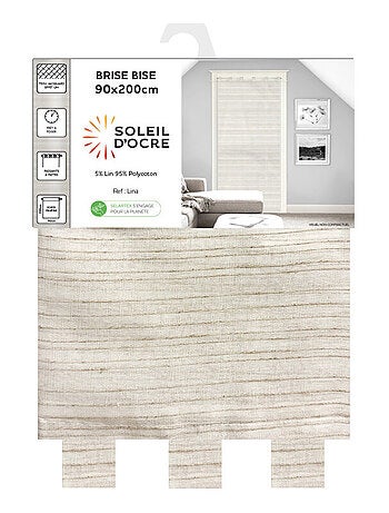 Voile porte fenêtre LINA, par Soleil d'ocre