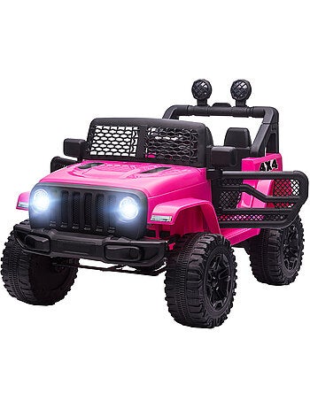 Voiture 4x4 électrique enfant 12 v 5 km/h max. Avec télécommande rose