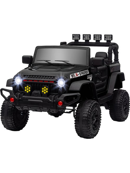 Voiture 4x4 électrique enfant 2 moteurs 12v 3 vitesses télécommande noir - Kiabi