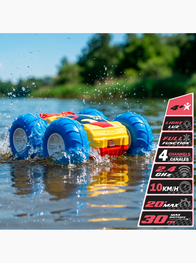Voiture amphibie télécommandée speed&go 15x15x6 cm N/A - Kiabi