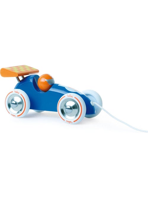 Voiture de course a trainer bleu et orange - Kiabi