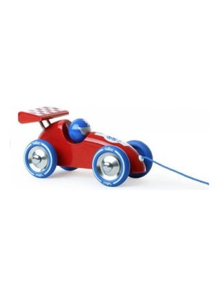 Voiture De Course A Trainer Rouge Et Bleue