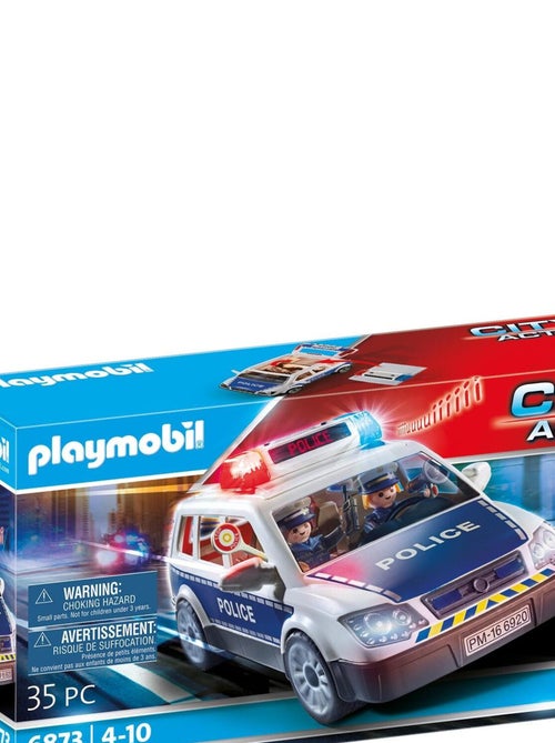 Voiture de policiers avec gyrophare et sirène - Kiabi