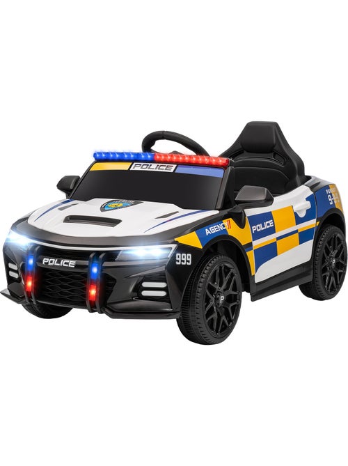 Voiture électrique de police enfant 7 km/h max. Télécommande noir - Kiabi Voiture électrique de police enfant 7 km/h max. Télécommande noir - Kiabi
