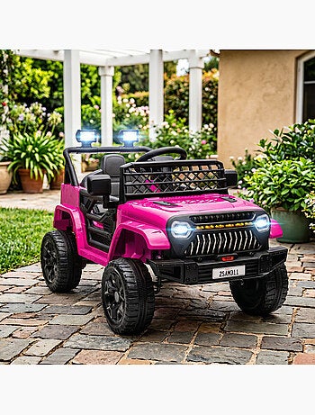 Voiture électrique enfant 4x4 12v 2 moteurs 3-5km/h nombreux effets télécommande