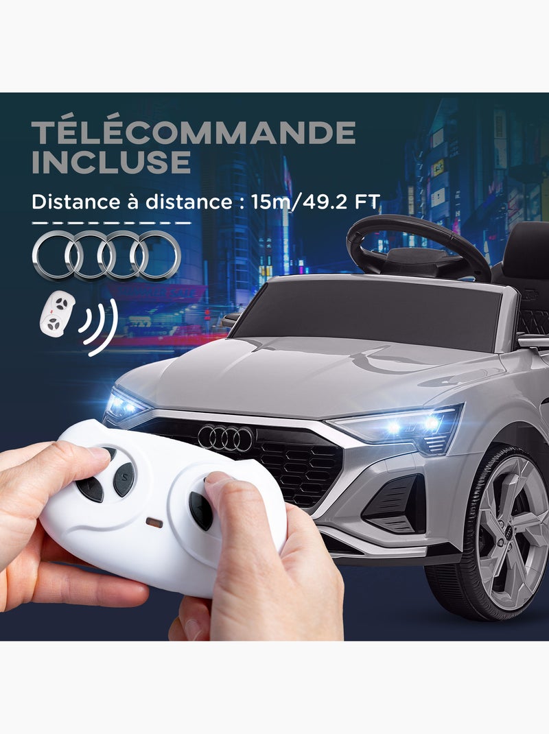 Voiture électrique enfant audi q8 sportback e-tron télécommande Gris - Kiabi