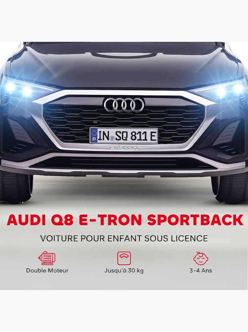 Voiture électrique enfant audi q8 sportback e-tron télécommande Noir - Kiabi