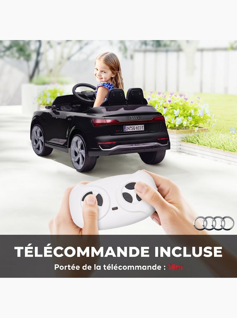 Voiture électrique enfant audi q8 sportback e-tron télécommande Noir - Kiabi
