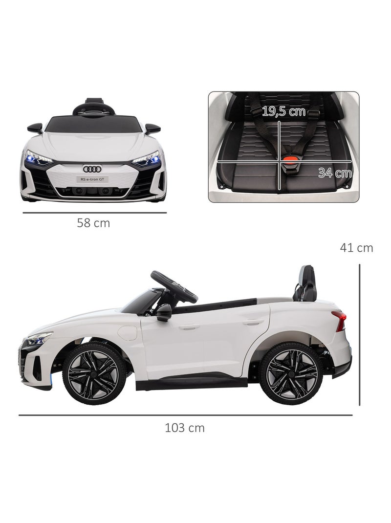 Voiture électrique enfant Audi RS e-tron GT avec télécommande Blanc Blanc - Kiabi