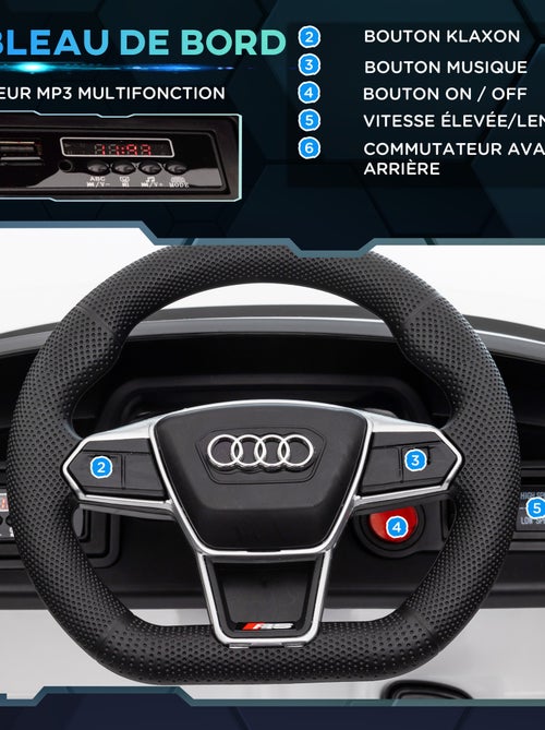Voiture électrique enfant Audi RS e-tron GT avec télécommande - Kiabi