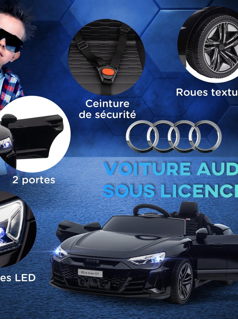 Voiture électrique enfant Audi RS e-tron GT avec télécommande Noir - Kiabi