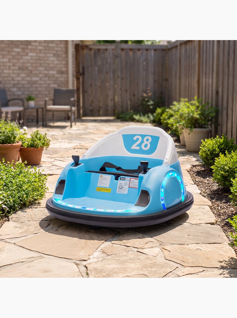 Voiture électrique enfant auto-tamponneuse effets télécommande Bleu Bleu - Kiabi