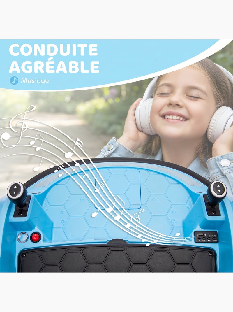 Voiture électrique enfant auto-tamponneuse effets télécommande Bleu Bleu - Kiabi