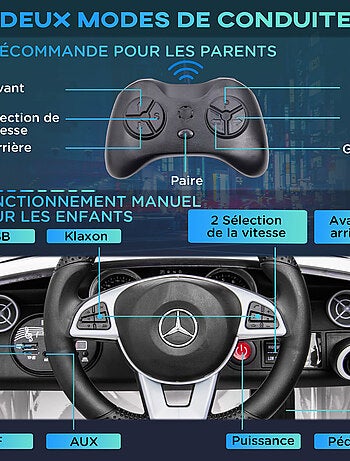 Voiture électrique enfant avec télécommande Mercedes SLC 300