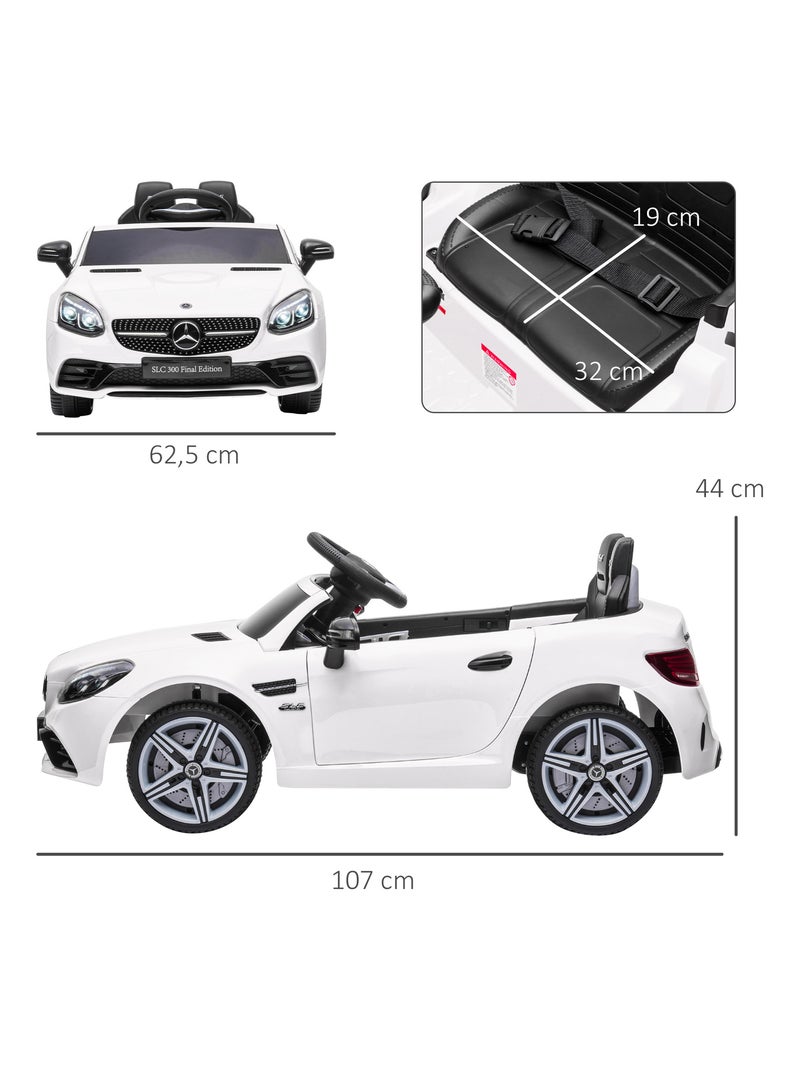 Voiture électrique enfant avec télécommande Mercedes SLC 300 Blanc Blanc - Kiabi
