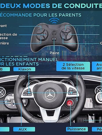 Voiture électrique enfant avec télécommande Mercedes SLC 300