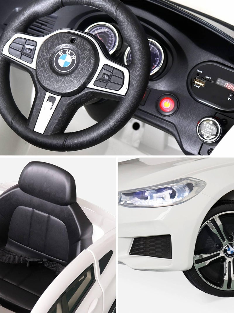 Voiture électrique enfant BMW série 6 GT 12V, 1 place Blanc - Kiabi