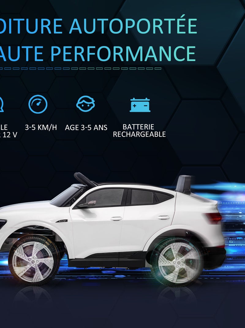 Voiture électrique enfant e-tron Sportback S line avec télécommande Blanc Blanc - Kiabi