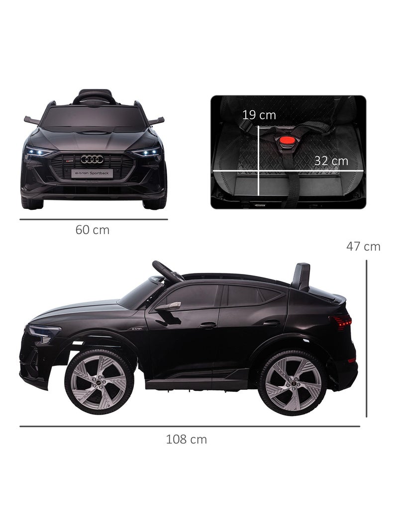 Voiture électrique enfant e-tron Sportback S line avec télécommande Noir - Kiabi
