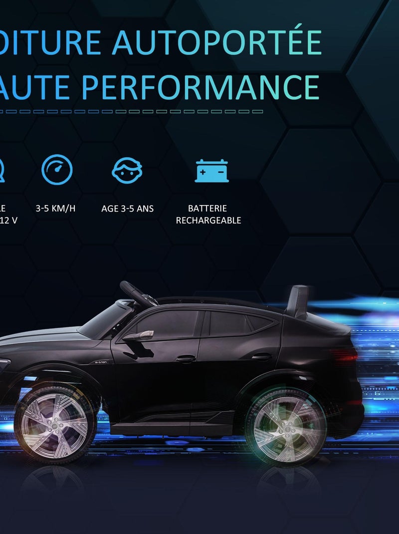 Voiture électrique enfant e-tron Sportback S line avec télécommande Noir - Kiabi