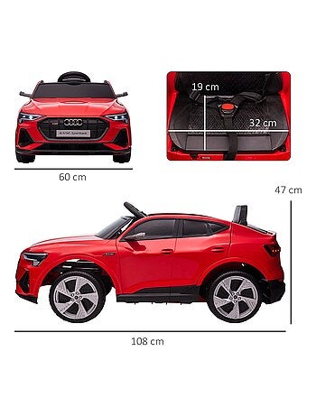 Voiture électrique enfant e-tron Sportback S line avec télécommande