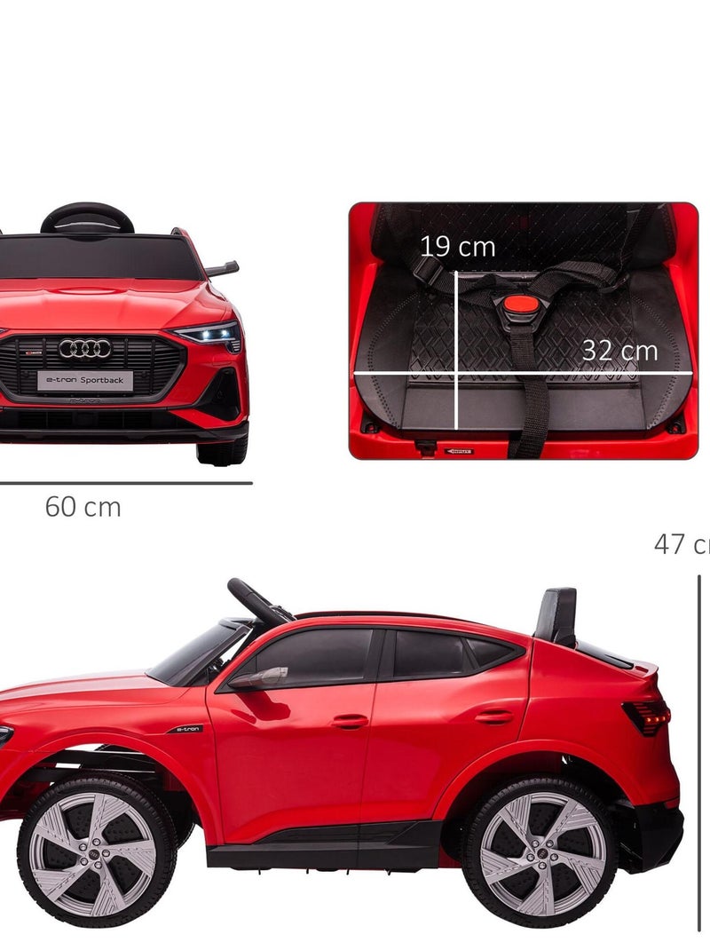 Voiture électrique enfant e-tron Sportback S line avec télécommande Rouge - Kiabi