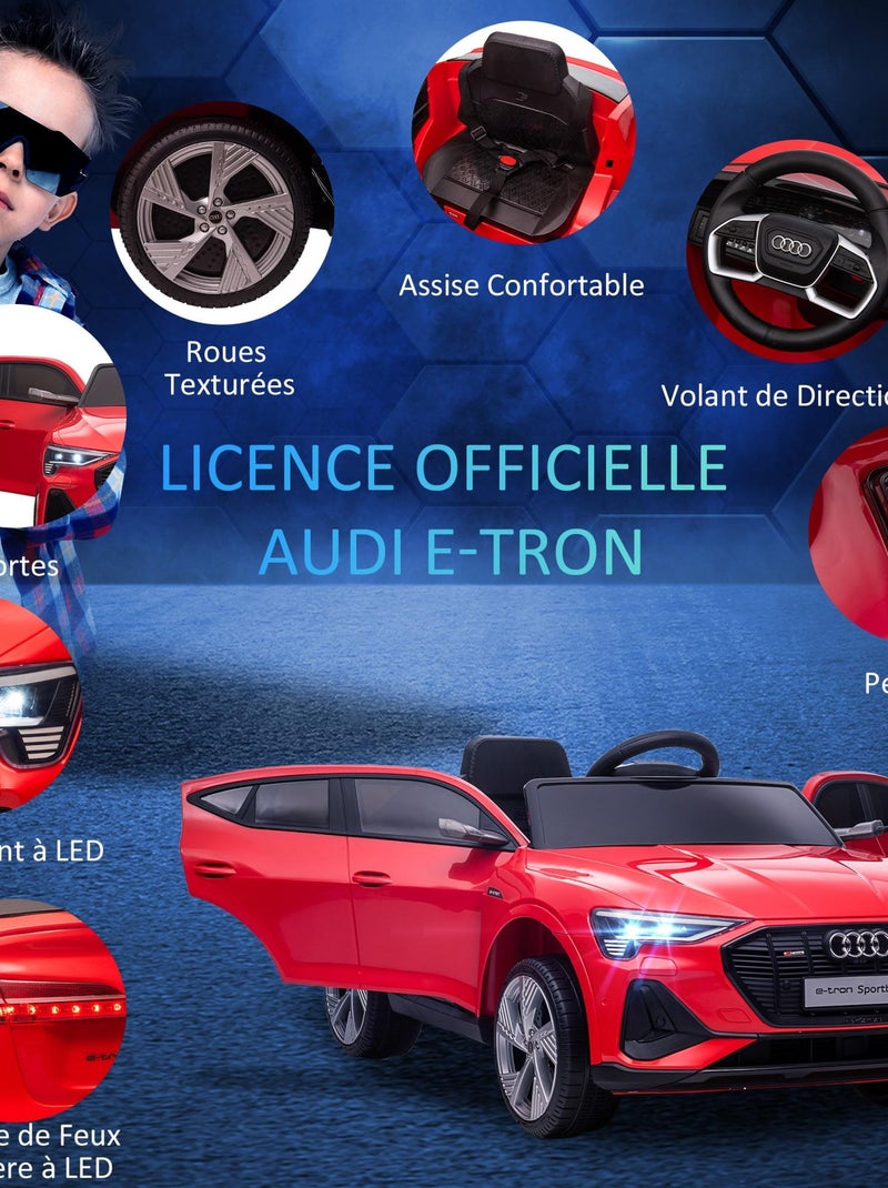 Voiture électrique enfant e-tron Sportback S line avec télécommande Rouge - Kiabi