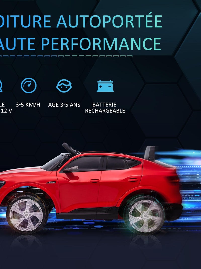 Voiture électrique enfant e-tron Sportback S line avec télécommande Rouge - Kiabi