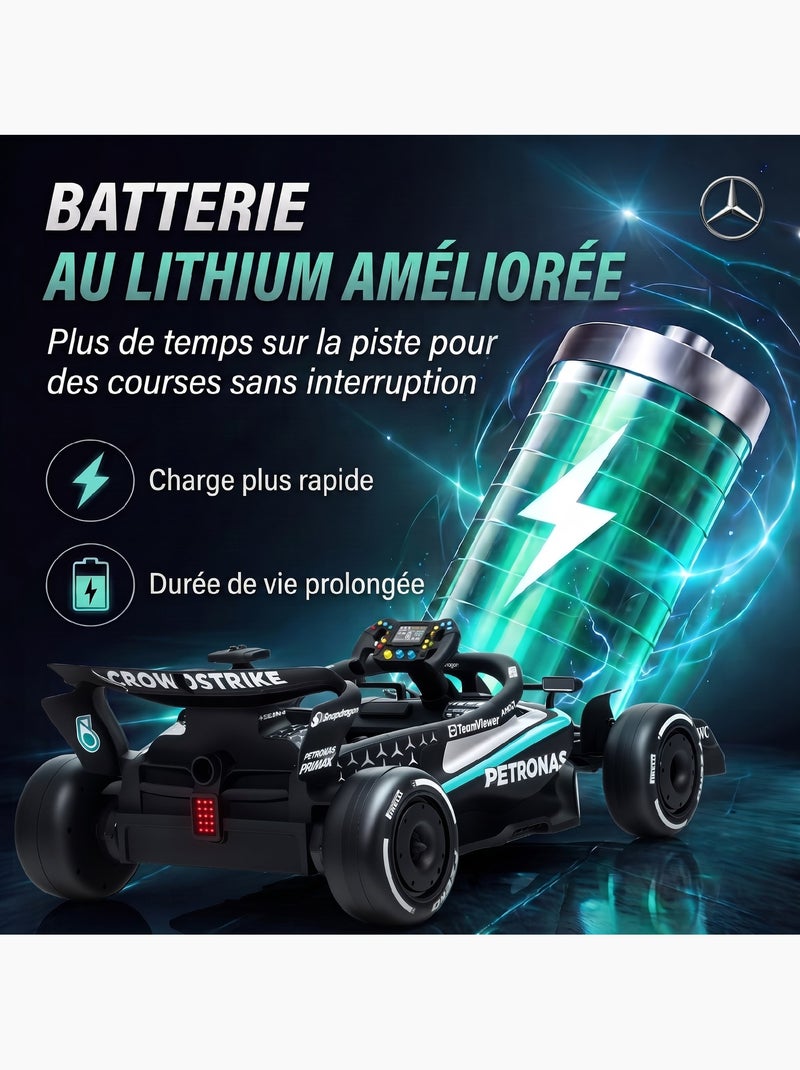 Voiture électrique enfant f1 mercedes amg petronas licence officielle Noir - Kiabi