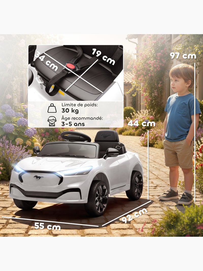 Voiture électrique enfant ford mustang mach-e télécommande blanc Blanc Blanc - Kiabi