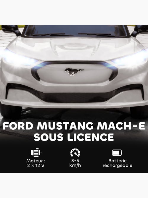 Voiture électrique enfant ford mustang mach-e télécommande blanc - Kiabi