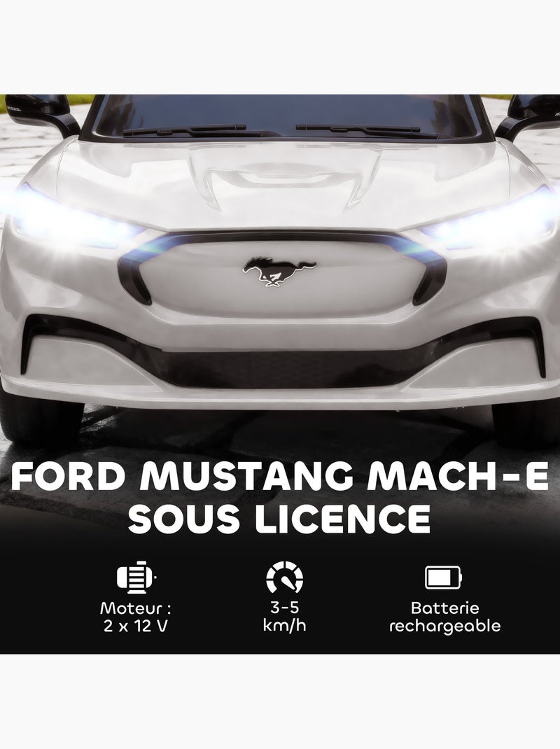 Voiture électrique enfant ford mustang mach-e télécommande blanc Blanc Blanc - Kiabi