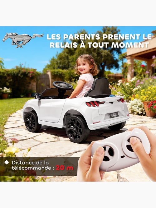 Voiture électrique enfant ford mustang mach-e télécommande blanc - Kiabi