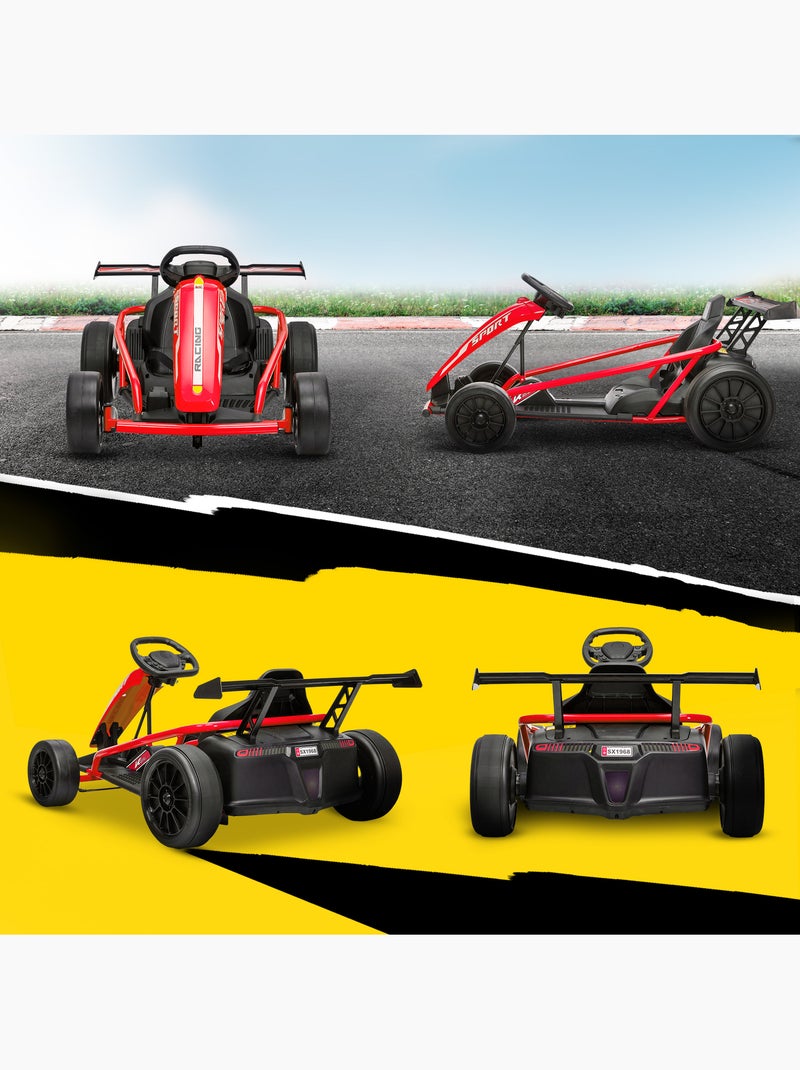 Voiture électrique enfant Formule 1 - 13 Km/h max. - ceinture 2 points Rouge - Kiabi