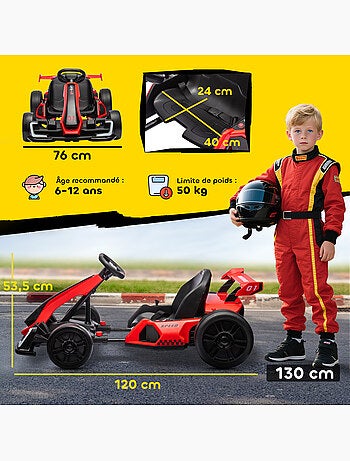Voiture électrique enfant Formule 1 LED - 12 Km/h max. - mode drift