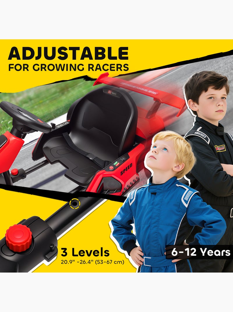 Voiture électrique enfant Formule 1 LED - 12 Km/h max. - mode drift Rouge - Kiabi