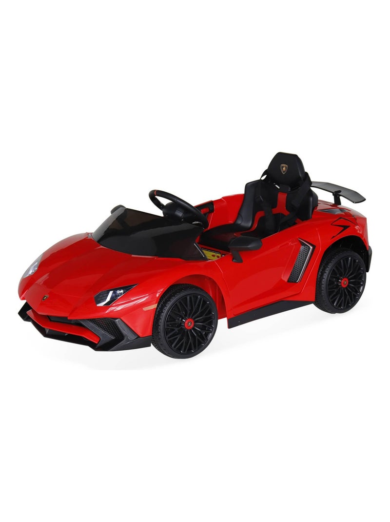 Voiture électrique enfant Lamborghini 12V, 1 place Rouge - Kiabi