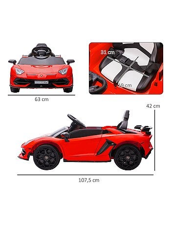 Voiture électrique enfant Lamborghini Aventador roadster SVJ avec télécommande
