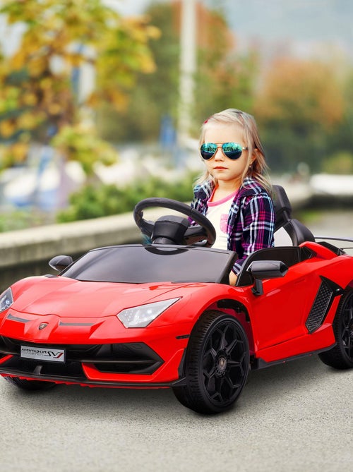 Voiture électrique enfant Lamborghini Aventador roadster SVJ avec télécommande - Kiabi