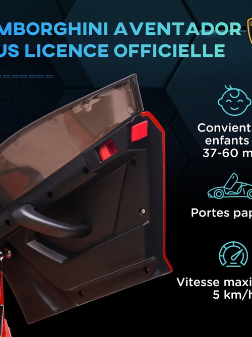 Voiture électrique enfant Lamborghini Aventador roadster SVJ avec télécommande - Kiabi