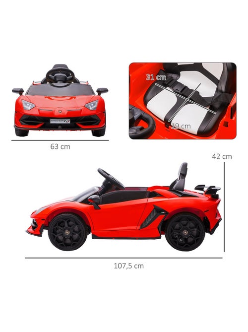 Voiture électrique enfant Lamborghini Aventador roadster SVJ avec télécommande - Kiabi