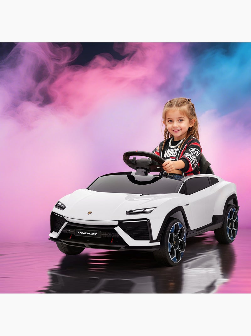 Voiture électrique enfant lamborghini lanzador télécommande effets Blanc Blanc - Kiabi