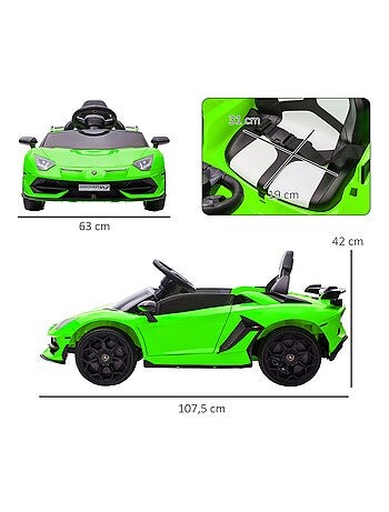 Voiture électrique enfant Lamborghini Aventador roadster SVJ avec télécommande