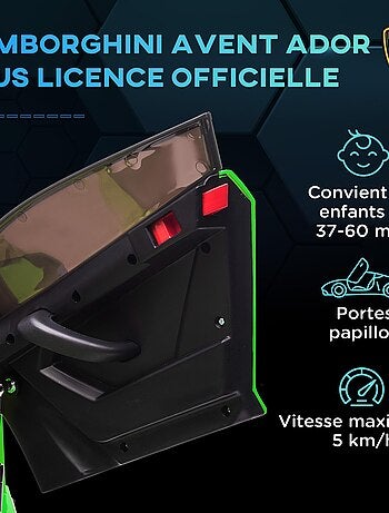 Voiture électrique enfant Lamborghini Aventador roadster SVJ avec télécommande