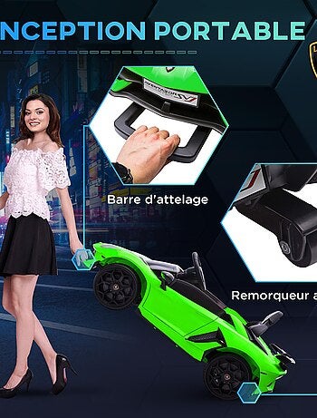 Voiture électrique enfant Lamborghini Aventador roadster SVJ avec télécommande