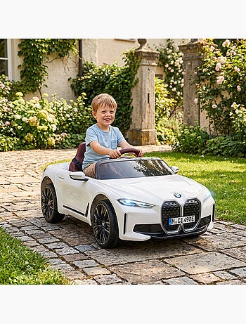 Voiture électrique enfant licence BMW I4 12V 5Km/h max. effets télécommande