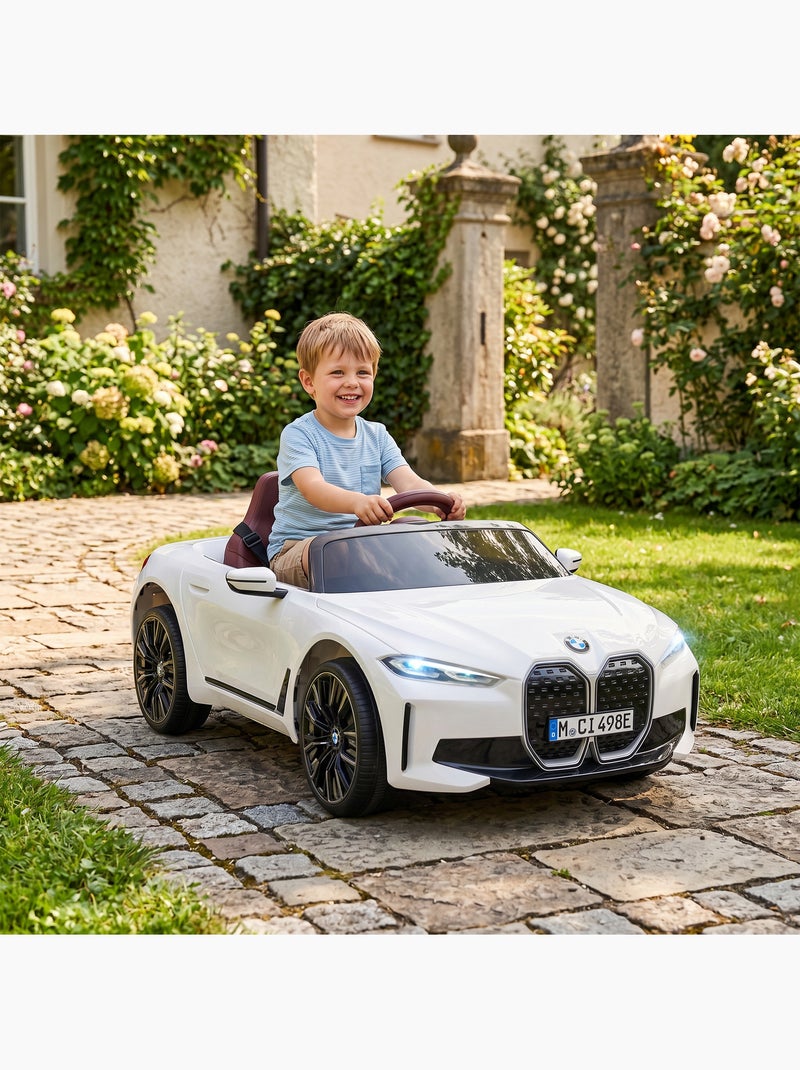 Voiture électrique enfant licence BMW I4 12V 5Km/h max. effets télécommande Blanc Blanc - Kiabi